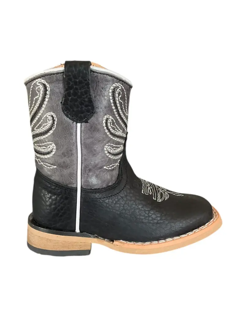 BOTA RODEO SHOULDER NEGRA H. CUADRADA TB/BORDADO T/RECTO S/HULE