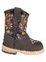 BOTA RODEO NOBUCK CAFE CHOCOLATE H.CUADRADA TB/BORDADO T/RECTO S/HULE 