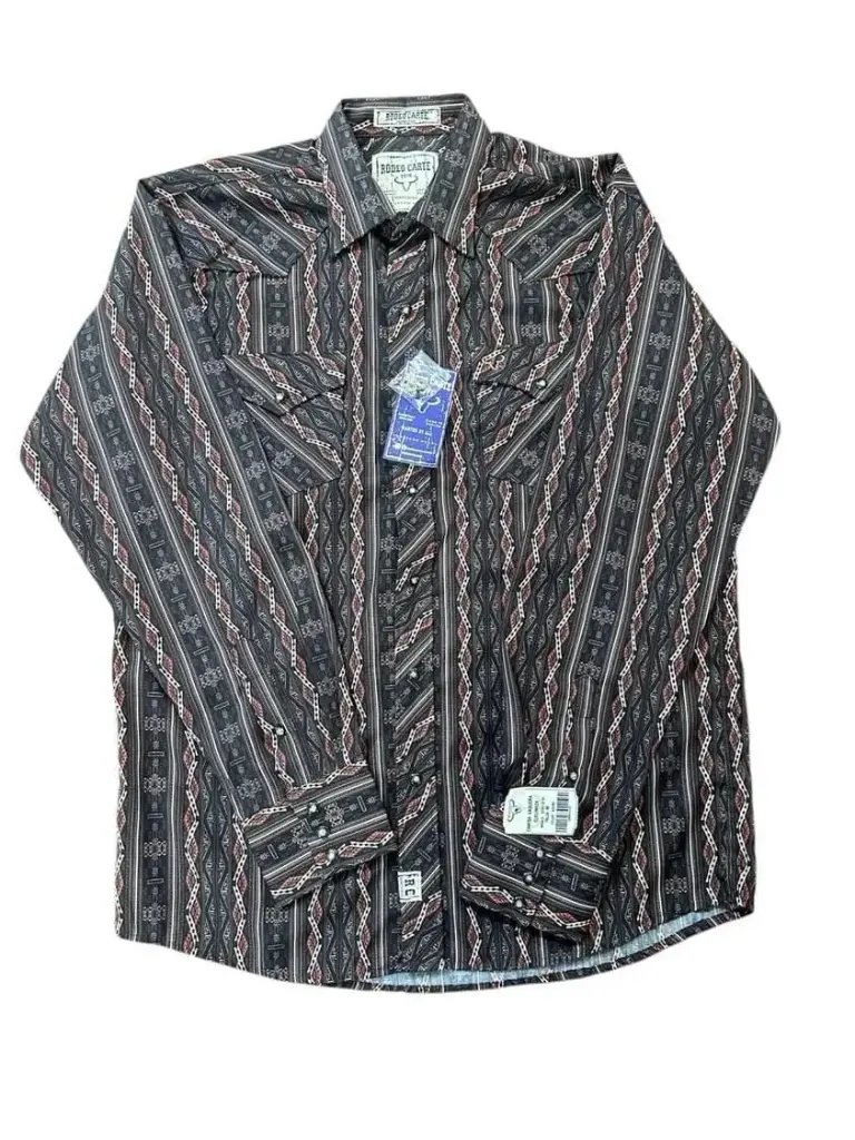 CAMISA VAQUERA RODEO CARTE C/GRECAS 