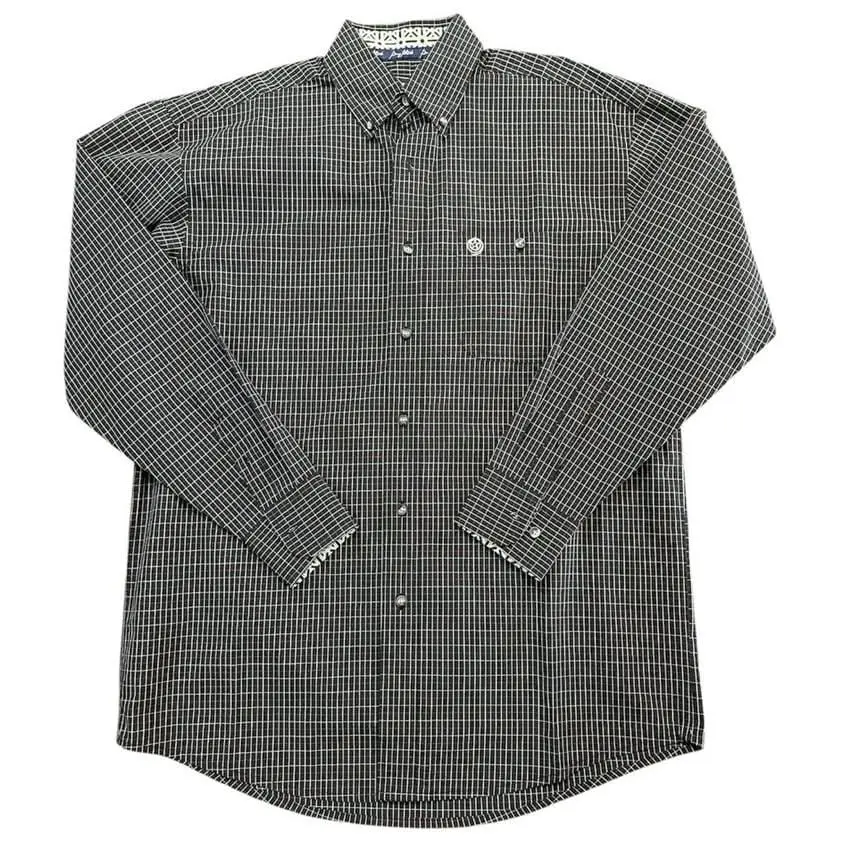 CAMISA VAQUERA WRANGLER NEGRA CUADRADA 