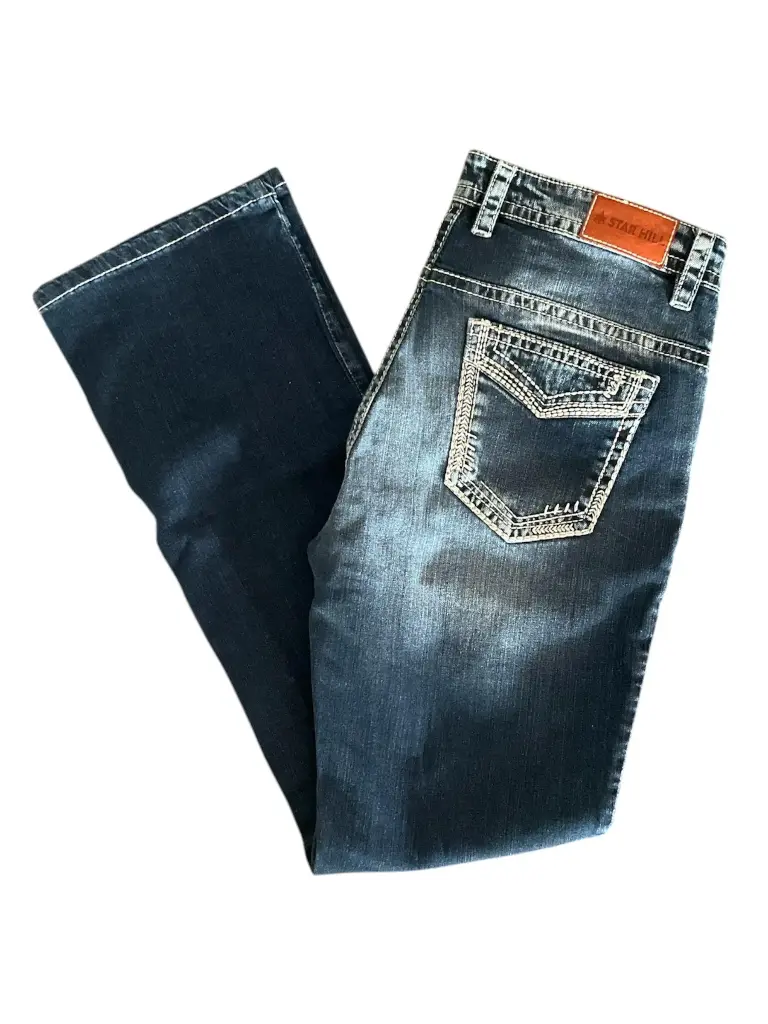 PANTALON DAMA CORTE RECTO STAR HILL AZUL M 