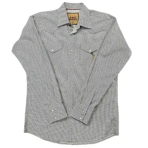 CAMISA VAQUERA TNT WEST BLANCA C/RECTANGULOS 