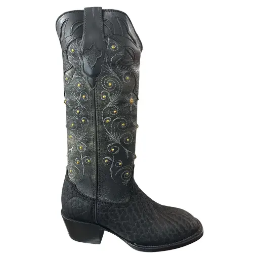 BOTA RODEO CUELLO DE TORO PULIDO TB/GRIS T/C S/C 