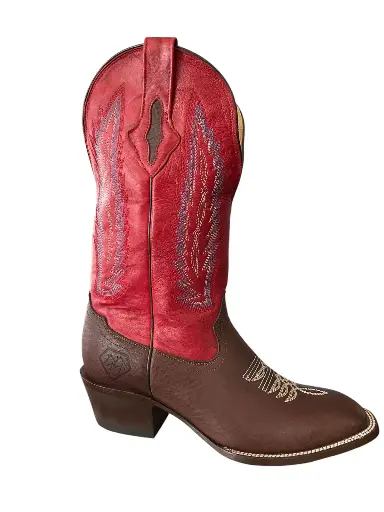 BOTA RODEO SHOULDER CAFE  TB/ROJO T/CUBANO S/CUERO 