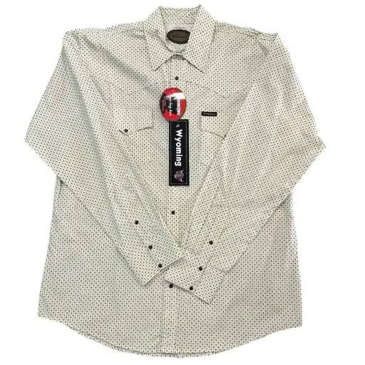 CAMISA VAQUERA WYOMING AMARILLA CON PUNTOS 